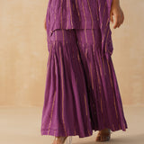PURPLE MIRA KAFTAN TOP & SHARARA SET OF TWO