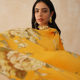 MUSTARD DISHA CROP TOP & LEHENGA SET OF TWO