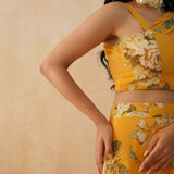MUSTARD DISHA CROP TOP & LEHENGA SET OF TWO