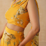 MUSTARD DISHA CROP TOP & LEHENGA SET OF TWO
