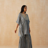 GREY MIRA KAFTAN & SHARARA SET OF TWO