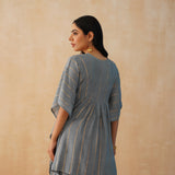 GREY MIRA KAFTAN & SHARARA SET OF TWO