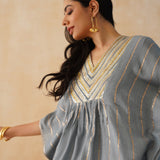 GREY MIRA KAFTAN & SHARARA SET OF TWO