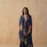NAVY ZEENAT TOP & PANTS SET OF TWO