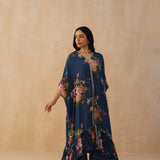 NAVY ZEENAT TOP & PANTS SET OF TWO
