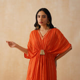 ORANGE MASHA KAFTAN DRESS