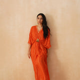ORANGE MASHA KAFTAN DRESS