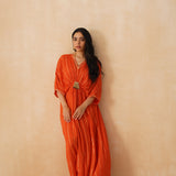 ORANGE MASHA KAFTAN DRESS