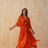 ORANGE MASHA KAFTAN DRESS