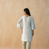 BABY BLUE GAURI KURTA, PANTS & ODHANI SET OF THREE
