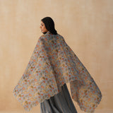 GREY DISHA CROP TOP, LEHNEGA & ODHANI SET OF THREE