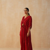 RED MASHA KAFTAN DRESS