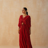 RED MASHA KAFTAN DRESS