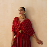 RED MASHA KAFTAN DRESS