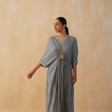 GREY MASHA KAFTAN DRESS