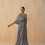 GREY MASHA KAFTAN DRESS
