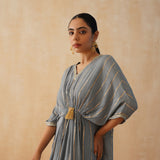 GREY MASHA KAFTAN DRESS