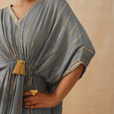 GREY MASHA KAFTAN DRESS