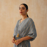 GREY MASHA KAFTAN DRESS