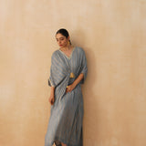 GREY MASHA KAFTAN DRESS