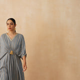 GREY MASHA KAFTAN DRESS