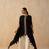 BLACK KAI CAPE TOP AND PANTS SET OF TWO