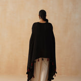 BLACK KAI CAPE TOP AND PANTS SET OF TWO