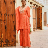 ORNAGE MIRA KAFTAN TOP WITH FLAIR PANTS SET OF TWO