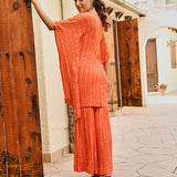 ORNAGE MIRA KAFTAN TOP WITH FLAIR PANTS SET OF TWO