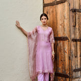 TISSUE MIRA KAFTAN WITH COTTON SLIP AND PANTS