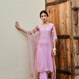 TISSUE MIRA KAFTAN WITH COTTON SLIP AND PANTS