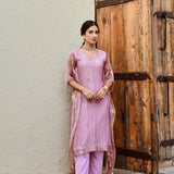 TISSUE MIRA KAFTAN WITH COTTON SLIP AND PANTS