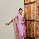 TISSUE MIRA KAFTAN WITH COTTON SLIP AND PANTS