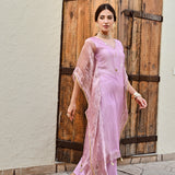 TISSUE MIRA KAFTAN WITH COTTON SLIP AND PANTS