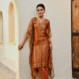 TISSUE MIRA KAFTAN WITH COTTON SLIP AND PANTS