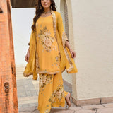 ARAVALI CAPE, KURTA WITH PALAZZOS SET OF 3