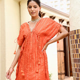 ZARA KAFTAN TOP WITH STRAIGHT PANTS