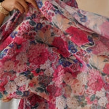 Floral Silk Chandheri Odhani