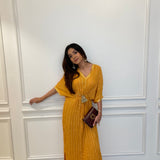 ROSE KUNDU | MUSTARD MASHA KAFTAN DRESS