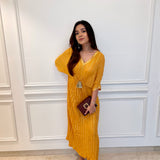 ROSE KUNDU | MUSTARD MASHA KAFTAN DRESS