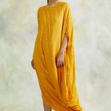 MUSTARD ZIVA COWL DRESS