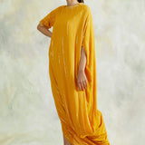 MUSTARD ZIVA COWL DRESS