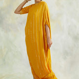 MUSTARD ZIVA COWL DRESS