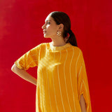 MUSTARD ZIVA COWL DRESS