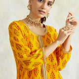 YELLOW MIA HIGH LOW TOP WITH TULIP PANTS