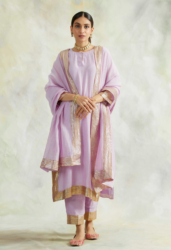 TARA LILAC PANTS ,DUPATTA | SET OF THREE