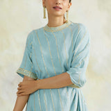 POWDER BLUE ZIVA COWL DRESS