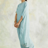 POWDER BLUE ZIVA COWL DRESS