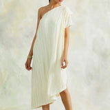SABA ONE SHOULDER DRESS WITH BELT SET OF TWO