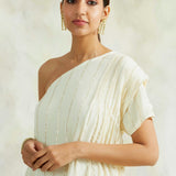 SABA ONE SHOULDER DRESS WITH BELT SET OF TWO